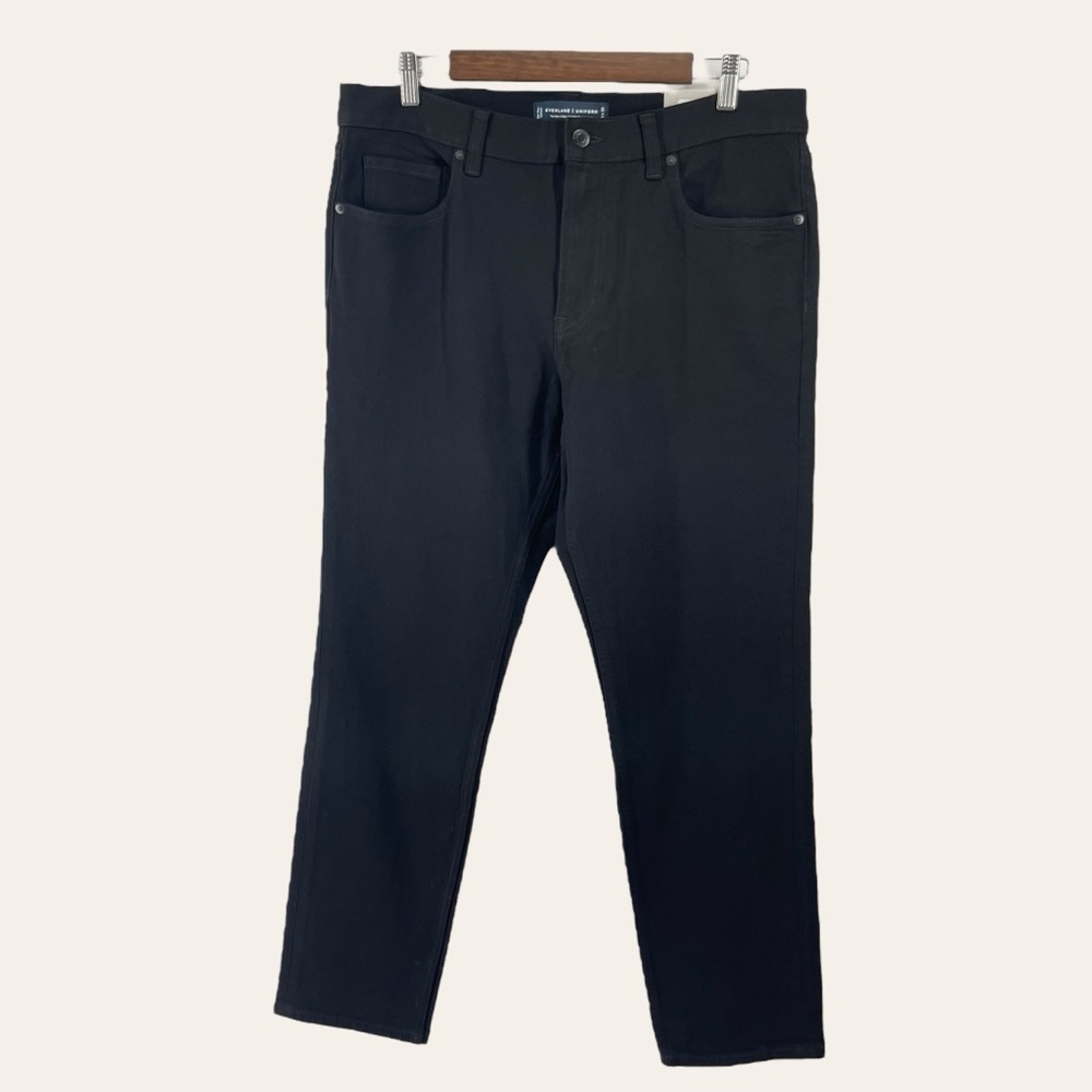 Everlane The Slim 4-Way Stretch Organic Uniform Jeans in Black